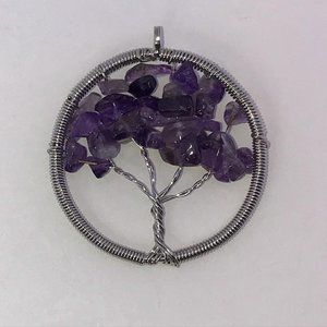 Amethyst Tree Of Life Wire Wrap Pendant